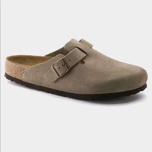NIB Birkenstock Boston Suede Taupe
